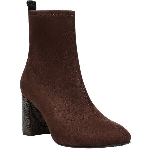 Donald J. Pliner NWOB Cattie Bootie Dark Brown Size 13M Block Heel Round Toe - Picture 1 of 12